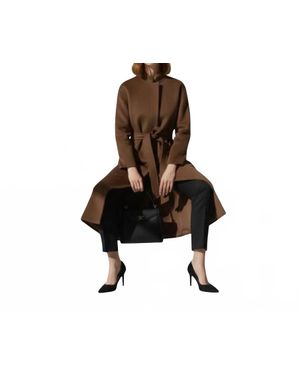 Glamorous Roll Neck Collar Coat - Black