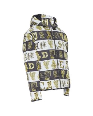 Versace Reversible Baroque Alphabet Quilted Jacket - Green