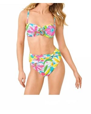 Lilly Pulitzer Yarrow High Waisted Bikini Bottom - Blue
