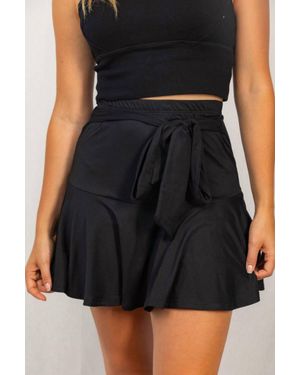 White Birch Sassy Tiered Skort - Black