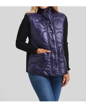 Peace Of Cloth Quilted Snap Vest - Blue