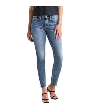 Silver Jeans Co. Suki Mid Rise Skinny Jeans - Blue