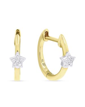 SSELECTS 0.03Ct Diamond Hoops Earrings - Metallic