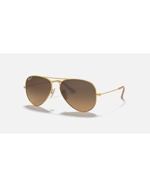 Ray-Ban Aviator Small Polarized Sunglasses Rb3025 - Black