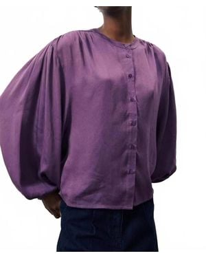 FRNCH Neola Long Cuffed Sleeves Shirt - Purple