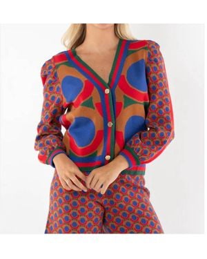 Emily Mccarthy Clara V-Neck Cardigan - Red