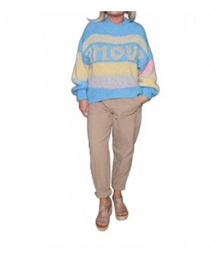 Scandal Italy Amaranth Sweater - Blue