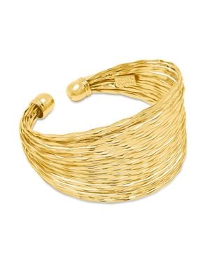 Jaclyn Smith Wide Cuff Bracelet - Metallic