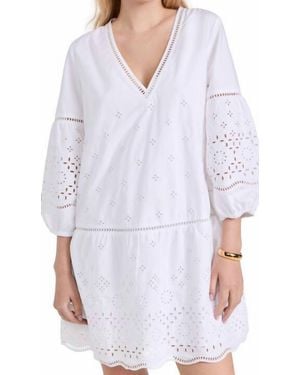 Club Monaco Eyelet Mini Dress - White