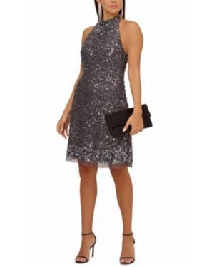 Aidan Mattox Aidan By Adrianna Papell Fit & Flare Halter Dress - Multicolor