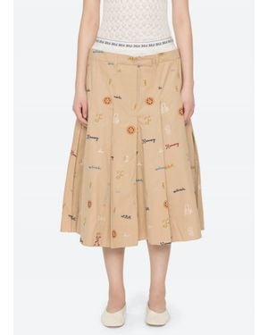 Sea Juliet Midi Skirt - Natural