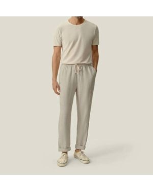 Alex Crane Bo Striped Pants - Natural