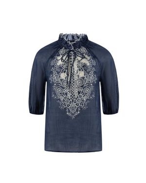 G.D.S. Genevieve Blouse - Blue