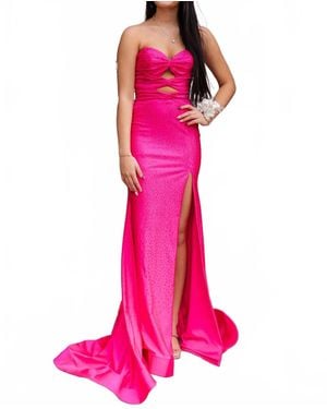 Amarra Stunning Strapless Prom Dress - Pink
