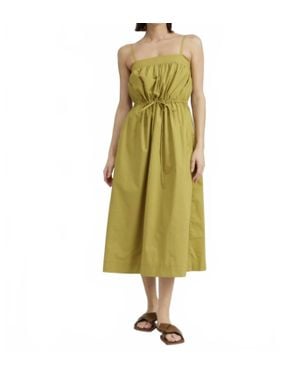 En Saison Sleeveless Tie-Waist Midi Dress - Yellow
