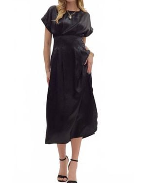 Entrousa Sally Midi Dress - Black