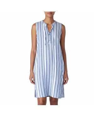 Keren Hart Sleeveless Striped Mini Dress - Blue