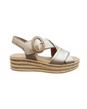Gabor Wedge Sandal - Metallic