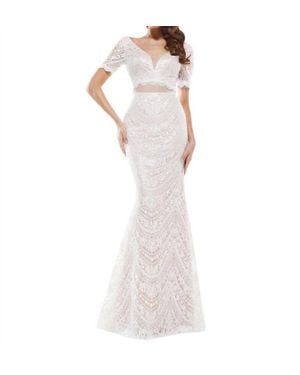 Colors Dress Lace Mermaid Dress - White