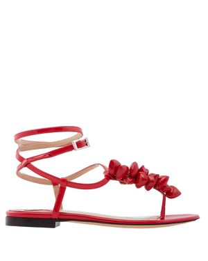 Mach & Mach Puffy Heart Thong Sandals - Red