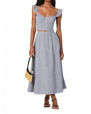 Astr Wylda Gingham Skirt - Purple
