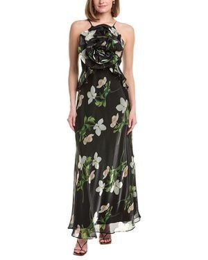 Julia Jordan Organza Sleeveless Maxi Dress - Green