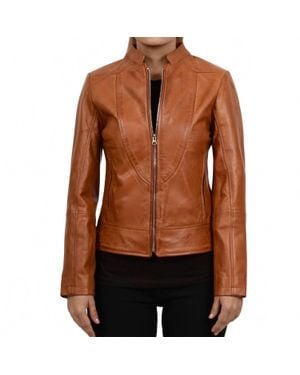 Decrum Amy Genuine Leather Jacket - Brown