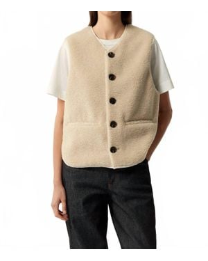 Soeur Fusil Faux Fur Jacket - Natural