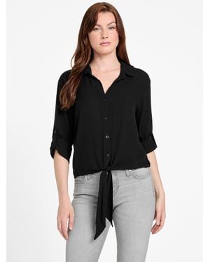 Guess Jackson Twill Tie Shirt - Black