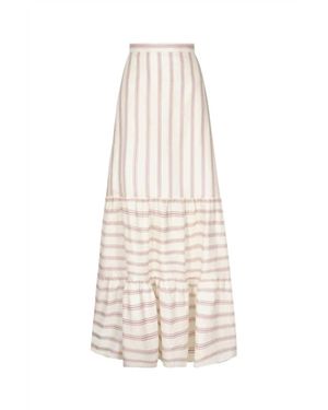 JUAN DE DIOS Julieta Linen Maxi Skirt - White