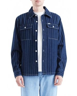 Deus Ex Machina Vacay Stripe Denim Shirt - Blue