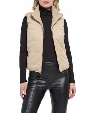 Lyssé Petra Reversible Puffer Sweater Vest - Black