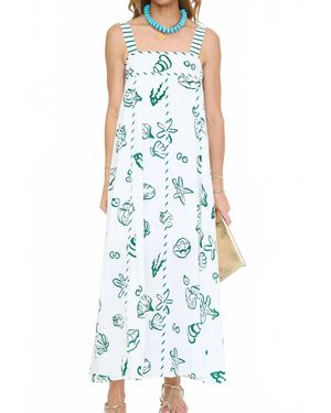 Blu Pepper Nautical Sleeveless Maxi Dress - Blue