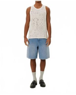 Les Deux Huxi Lace Tank Top - Blue