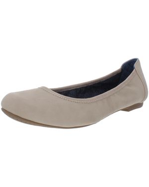 Dr. Scholls Feel Good Faux Leather Flats Ballet Flats - Gray
