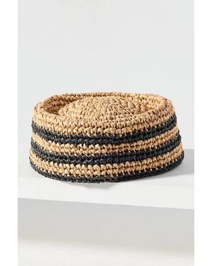 BrunnaCo Eloise Raffia Pillbox Hat - Natural