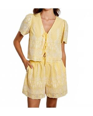 Design History Eyelet Blouse - Yellow