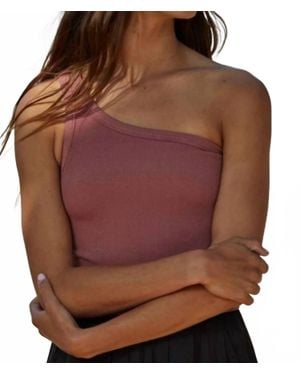 By Together The Payton One Shoulder Top - Brown