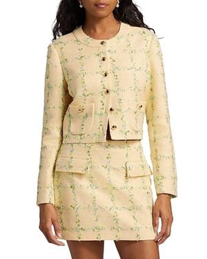 Amanda Uprichard Maven Check Tweed Jacket - Natural