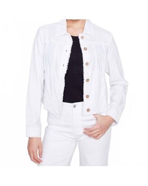 Charlie b Linen Blend Jacket - White