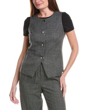 Nicole Miller Puppytooth Vest - Gray