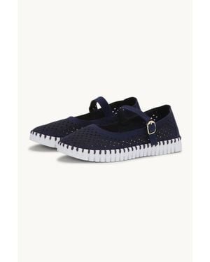 Ilse Jacobsen Mary Jane Flats Shoe - Blue