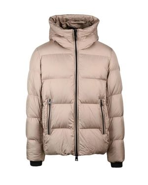 Bomboogie Padded Down Jacket With High Collar And Practical Pockets - Natural