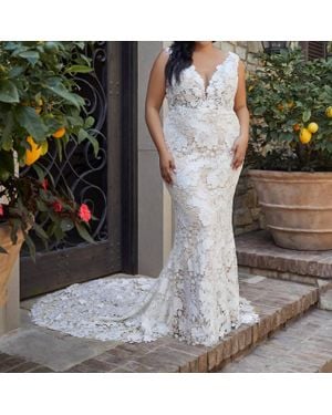 CASABLANCA Elisha Lace Wedding Dress - Metallic