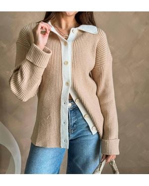 Everleigh Stephanie Ribbed Knit Cardigan - Blue