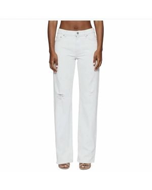 Purple Brand Ripped Straight Leg Jeans - White