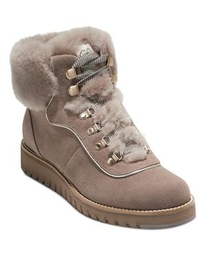 Cole Haan Zero Grand Upstate Hiker Waterproof Faux Suede Hiking Boots - Brown