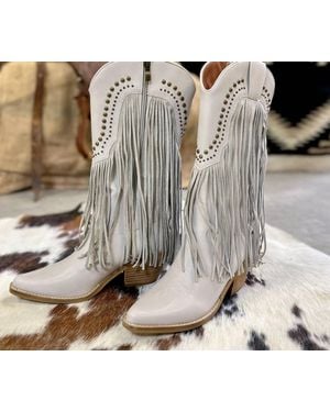 Let'S See Style Beastly Fringe Boots - Gray