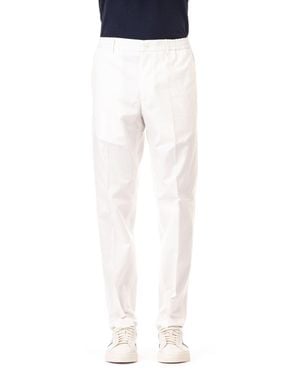 Tagliatore Cotton Elastic Waist Garcon Pants - White