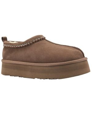 Australia Luxe Outback Braid Platform Sheepskin Slipper - Brown